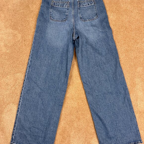 Free Assembly Patch Pocket Jeans Womens Blue Wide Leg Medium Wash Size 6 NWT New - Picture 6 of 10